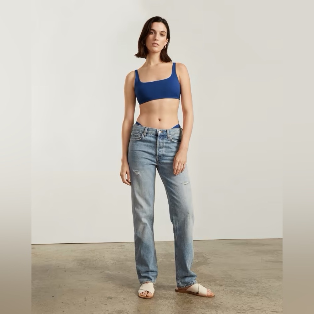 NEW Everlane Womens The Square-Neck Bikini Top Blue Dusk XS - Picture 11 of 16